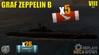 Graf Zeppelin B 5 Kills & 134k Damage | World of Warships Gameplay