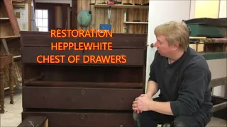 HEPPLEWHITE CHEST OF DRAWERS  PART 1 OF 2