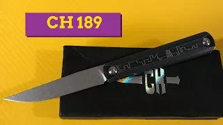 CH 189 titanium framelock front flipper knife   Light,slender and comes in 3 colors