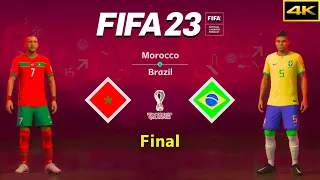 FIFA 23 - MOROCCO vs. BRAZIL - FIFA World Cup Final - Ziyech vs. Casemiro - PS5™ [4K]