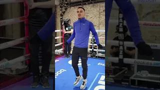 GEORGE KAMBOSOS JR PATIENTLY WAITING TO GET HIS HANDS ON TEOFIMO LOPEZ JR AFTER SEVERAL ALTERCATIONS