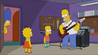 Homer Simpson play bass