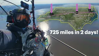 I Flew my Paramotor across North Carolina! Over 455 miles in one day!