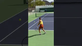 Bianca Andreescu working on her ground strokes at Indian Wells 💥