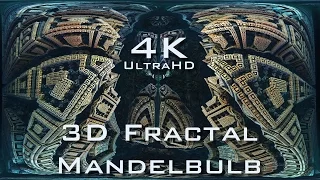 4K Descent into Fractal Core - Light - Mandelbulb 3D fractal UltraHD 2160p