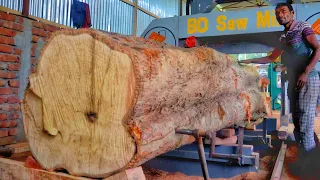 This wooden sawmill cutting is very beautiful/Kadir sawmill wood cutting resource cut wood by saw