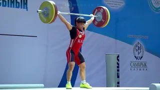 Zulfiya Chinshanlo (58) - 95kg, 98kg, & 100kg Snatches @ 2016 Kazakhstan Nationals