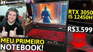 COMPREI MEU PRIMEIRO NOTEBOOK NESSA BLACK FRIDAY! ACER NITRO 5 (AN515-58W3) COM RTX 3050 E I5 DE 12ª