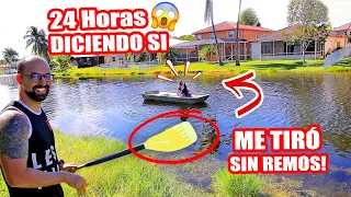 DICIENDO SI A TODO POR 24 HORAS! Mami me Pide 1 Casa 😱 Mi Hermano me Tira al LAGO! SandraCiresArt