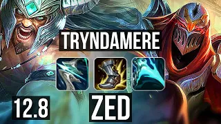 TRYNDAMERE vs ZED (MID) | 9 solo kills, 68% winrate | KR Challenger | 12.8