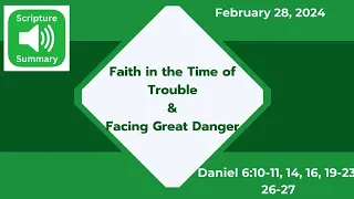 Sunday school Lesson - Daniel 3:19-28 -February 18, 2024