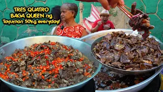 Tres-Quatro Queen ng Tayuman, 30kilos ng Baga ng Baka ubos araw-araw!