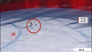 Skier from Andorra 🇦🇩 Crash Cande Moreno Cortina 2024