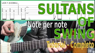 Sultans of Swing, Dire Straits, COMPLETE ,TUTORIAL, TAB, Note per note