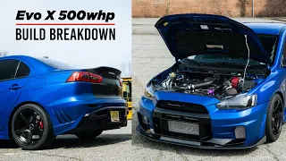 Evo X Build Breakdown | 500whp 6266 Gen 2 Turbo, Varis Bumper & More!