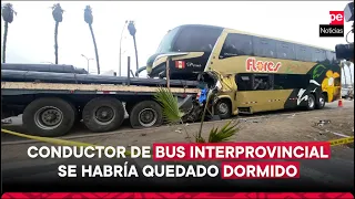 UN MUERTO y al menos 20 heridos tras choque de bus contra tráiler en la PANAMERICANA SUR