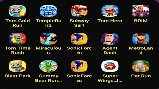 Tom Time Rush, Subway Surf, Brim, Agent Dash, Metroland, Super Wings, Pet Run Jett Run PART 2