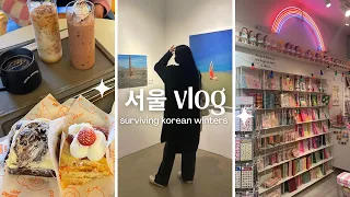 seoul vlog 🇰🇷 gallery days, cafes with friends, PC bang, surviving the korean winter ☕️❄️👾
