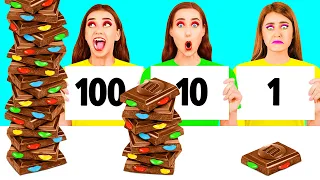100 Capas de Alimentos Desafío | Desafíos Divertidos por BaRaDa Challenge