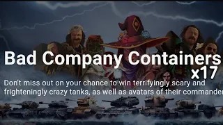 Opening of 17 Bad Company Containers | World OF Tanks Blitz