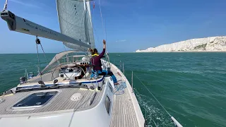 Team Windfinder from Eastbourne to Brighton, a Hallberg-Rassy 48 mk II and her crew 2023.