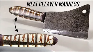 Cleaver Restoration with Intricate Wood Silhouettes casted in Epoxy Resin