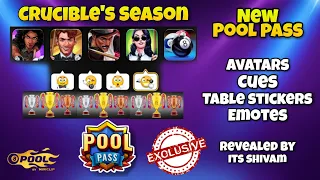 CRUCIBLES SEASON NEW POOL PASS IN 8 BALL POOL || EXCLUSIVE CONTENTS REVEALED BY ITS SHIVAM !!! 🎱