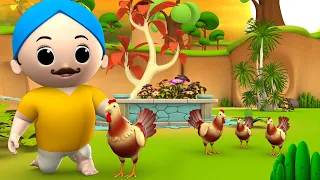 Hen's Small Chicks Story - मुर्गी की छोटा चूजे हिन्दी कहानी 3D Animated Kids Tales Moral Stories