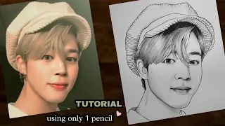 How to draw BTS Jimin step by step | Drawing Tutorial |  Youcandraw