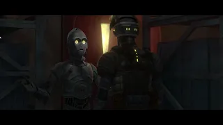 Echo Talks to Droid Scene Star Wars The Bad Batch Season 1 Episode 4 Cornered