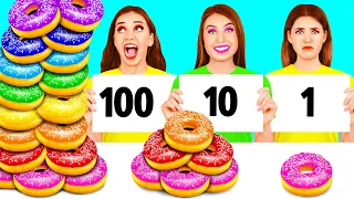 100 Capas de Alimentos Desafío | Batalla de Comida por TeenTeam Challenge