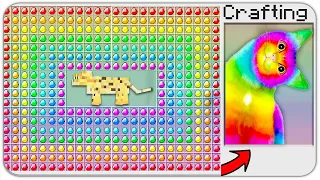 HOW TO CRAFT a RAINBOW CAT in Minecraft? SECRET RECIPE *MEOW*