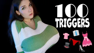 ASMR 👗🧦 100 TRIGGERS in 9 MINUTES SCRATCHING CLOTH 🧤👕 