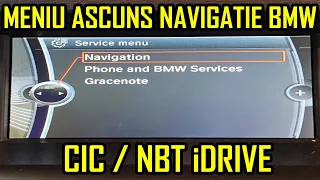 BMW iDrive CIC NBT Meniu Ascuns Service Mode Navigatie