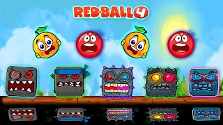 Red Ball 4 - "Twin Duel Walk-Through" with Tomato & Orange Ball Complete Gameplay (All Levels)