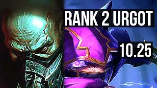 URGOT vs KENNEN (TOP) | Rank 2 Urgot, 14/1/3, 6 solo kills, Legendary | KR Challenger | v10.25