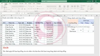 Excel cho HR: Cách tính ngày hết hạn hợp đồng trong Excel