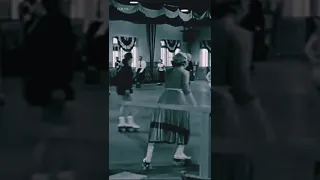 Marilyn Monroe and Cary Grant roller skating in "Monkey Business" 1952