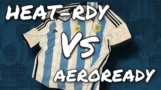 Camiseta Selección Argentina 2022 HEAT-RDY vs AEROREADY (video comparativa)