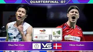 Chou Tien Chen vs Viktor Axelsen | Thomas & Uber Cup | MS | QF | 2024 Badminton