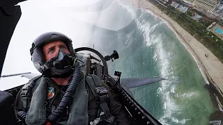 F-16 Demo Over South Beach (Cockpit Audio) #f16 #fighterjet #military