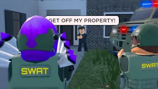 We Had To Search Him Down.. Crazy Swat Raid At His House.. (Roblox)