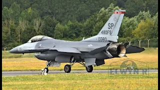 F-16 from USAF Viper Emergency Landing at RIAT 2019