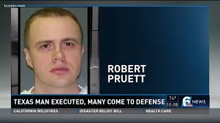 Texas man executed, many come to defense