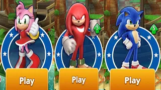 Sonic Dash - Sonic vs Amy vs Knuckles - All Characters Unlocked Walkthrough