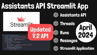 Build File Search Streamlit Assistant Agent - Assistant API V2 April 2024