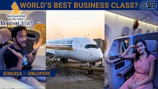 Flying Singapore airlines regional business class | Bangkok to Singapore | Airbus A350-900