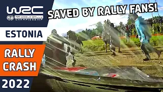 Rally CRASH! M-Sport Ford Puma Rolls AND keeps driving! Pierre-Louis Loubet - WRC Rally Estonia 2022