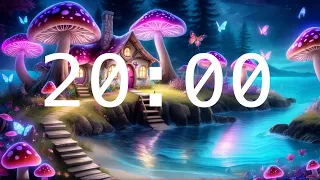 20 Minute Countdown Timer with Alarm | Calming Music | Enchanted Mushroom Cottage