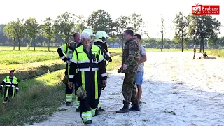 Rokende fosforgranaat uit Tweede Wereldoorlog gevonden in aardappelveld Sint-Oedenrode